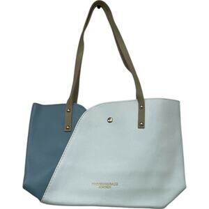 Fashion Bag Casual Women Tote Shoulder For Travel Portable PU Leather Blue White
